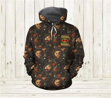 gucci green lion hoodie|gucci hoodie cost.